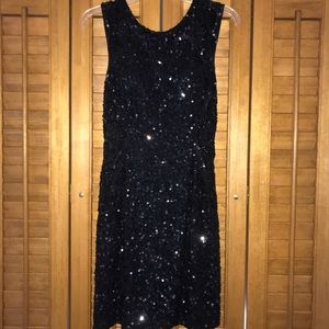 SCALA black sequin beaded dress